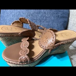 Tan jack Rogers wedges